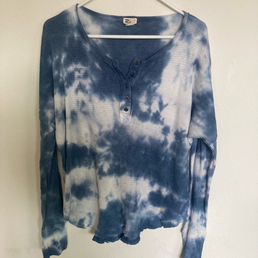 Billabong long sleeve tie dyed long sleeve shirt